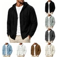 thumbnail image 1 of Nmnitkp Men's Lightweight Hooded Button Down Shirt Jacket Long Sleeve Dual Chest Pockets Casual Fashion Shacket Fall Spring Layering Top for Daily Outdoor Vacation Commute Wear Black,S, 1 of 9