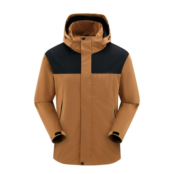 Nmnitkp Men's Mountain Ski Jacket 3 in 1 Waterproof Winter Jacket Warm Snow Jacket Hooded Rain Coat Windproof Winter Coat & Warm and Wear-Resistant Winter Jackets for Men Plus Size with Pockets