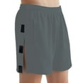 thumbnail image 1 of Nmnitkp Men's Post-Surgery Tear Away Shorts, Loose Fit Cotton Shorts with Wide Leg and Snap for Knee & Hip Replacement Recovery Dark Gray,L, 1 of 3