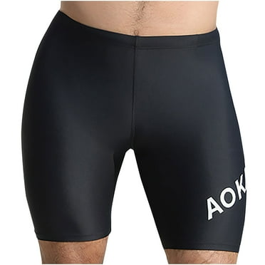 Nmnitkp Men's Rash Guard Swim Shorts Compression Swimming Jammer Cool Dry Active Swimsuit Workout Shorts Sports Tights