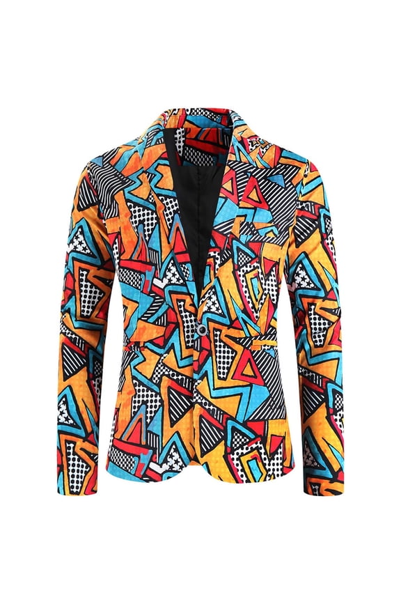 Men's Sport Coats & Blazers Classic Style Men's Tie-dye Fashion Blazer Two Button Dress Party Suit Jacket Notched Lapel Slim Fit Stylish Top