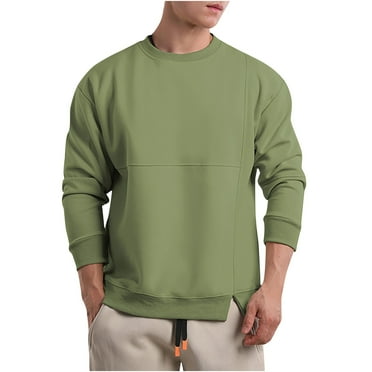 Nmnitkp Men's Sweatshirts Comfortable and Warm Men's Cotton Lightweight Sweatshirts Casual Long Sleeve Crewneck Sweaters Fall Fitted Pullover Tops for Going Out