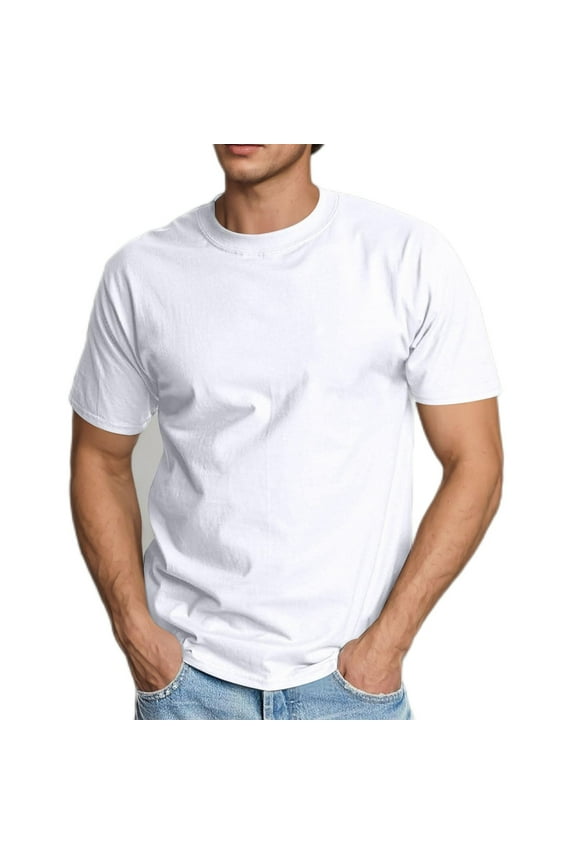 Men's T Shirt Soft and Comfortable Mens Shirts Short Sleeve Crew Neck Men's T-Shirts Casual Summer Classic Basic Tee Shirts S-4XL