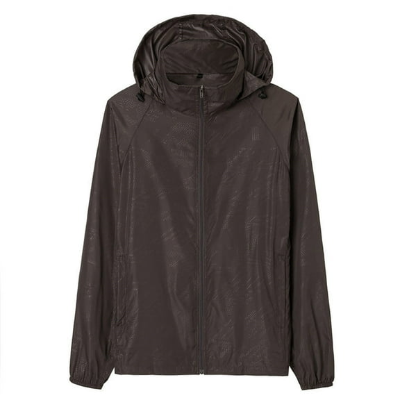 Nmnitkp Men's UPF 50+ Light Jacket Full Zip Sun Protection Hoodie Ultrathin Cool and Breathable Mens Sun Protection Shirts Long Sleeve Sun Shirts for Men Hiking Fishing Zip Pockets