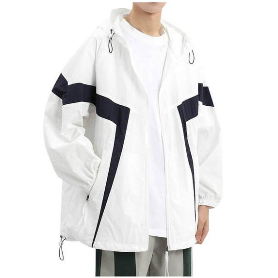 Nmnitkp Men's UPF 50+ Sun Protection Hoodie Jacket Zip Up Lightweight Long Sleeve UV Fishing Shirts Quick Dry Zip Pockets & High Quality Sunscreen Fabric Mens Sun Protection Shirts(Plus Size)