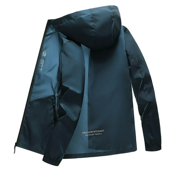 Nmnitkp Men's UPF 50+ Sun Protection Jacket Full Zip Lightweight Hoodie Summer Shirts for Hiking Fishing Outdoor & Oversize Breathable Cool Sun Protection Clothing Men