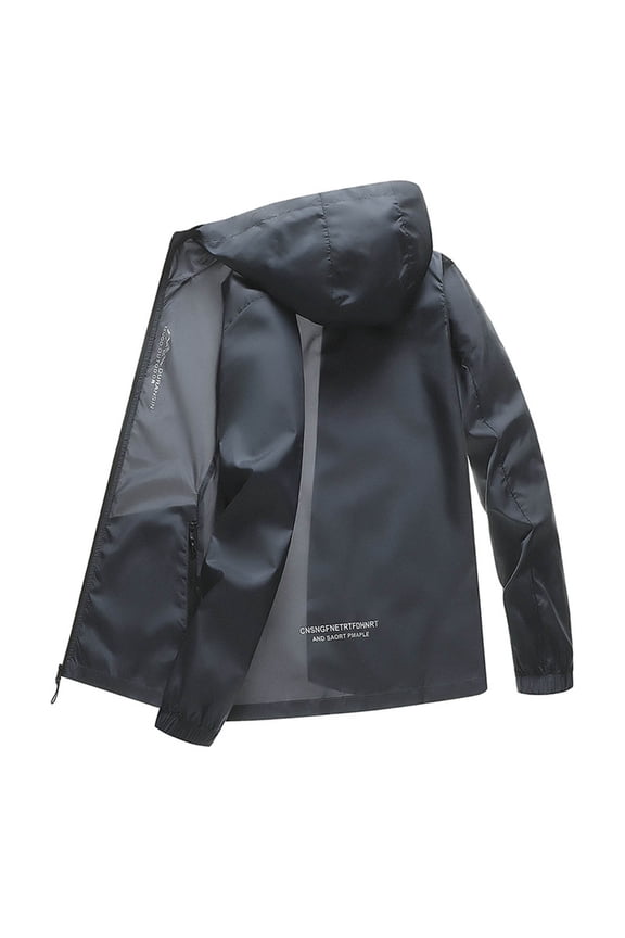 Men's UPF 50+ Sun Protection Jacket Full Zip Lightweight Hoodie Summer Shirts for Hiking Fishing Outdoor & Oversize Breathable Cool Sun Protection Clothing Men