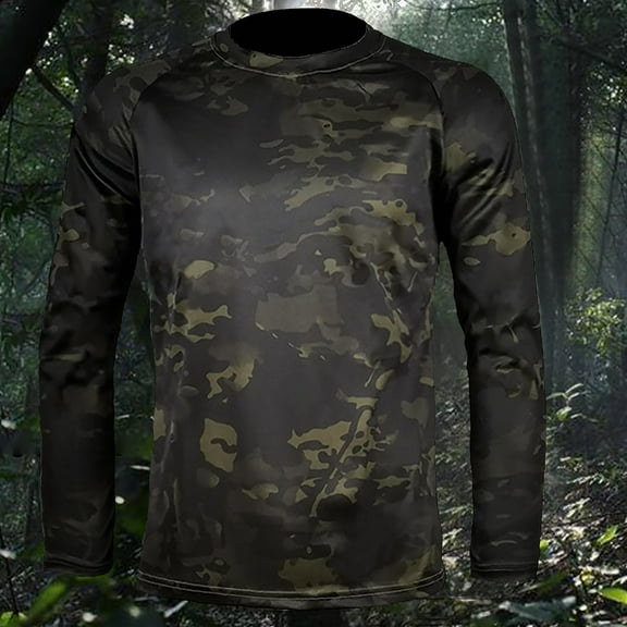 Nmnitkp Men's UPF 50+ Sun Shirts Quick Dry Long Sleeve UV Shirts Lightweight Rash Guard Swim T-Shirts Hiking Running & Sun Protection Shirts for Men Essential for Outdoor Sports