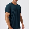 thumbnail image 1 of Nmnitkp Men's Workout T-Shirt Sport UPF 50+ Sun Protection Rash Guard Shirts Quick-Dry Moisture Wicking Athletic Tops Dark Blue,XL, 1 of 7