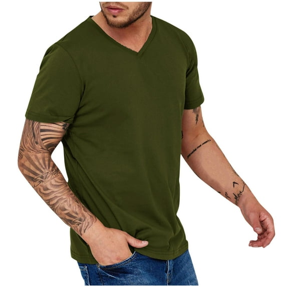 Nmnitkp Mens Shirts High-Quality Fabric Men's Fashion Loose Fit Crewneck Solid T-Shirt Athletic Lightweight Short Sleeve Gym Workout Tops