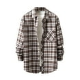 thumbnail image 1 of Nmnitkp Mens Shirts Soft Plaid Printed Shirt Buttons Flannel Shirts for Men Regular Fit Mens Long Sleeve Shirt & Casual Fashion Men's Plaid Shirt Loose Youth Long Sleeve Shirt Coffee #01,XL, 1 of 3