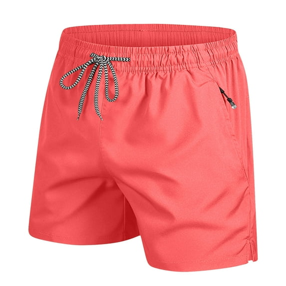 Nmnitkp Mens Shorts Breathable Running Gym Shorts 3 Inch Breathable Lightweight Athletic Sport Shorts Training Workout Shorts with Pockets Watermelon Red,S