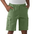thumbnail image 1 of Nmnitkp Mens Shorts Hiking Cargo Shorts 9" Lightweight Outdoor Work Shorts for Men Travel Golf Camping Casual with 5 Zipper Pockets Mint Green,2XL, 1 of 5