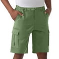 thumbnail image 1 of Nmnitkp Mens Shorts Hiking Cargo Shorts 9" Lightweight Outdoor Work Shorts for Men Travel Golf Camping Casual with 5 Zipper Pockets Mint Green,S, 1 of 5