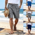 thumbnail image 1 of Nmnitkp Mens Shorts Regular Fit Casual Shorts Elastic Waist Drawstring Solid Color With Pockets Lightweight Breathable 7 Inch Summer Beach Shorts for Men Dark Gray,S, 1 of 6