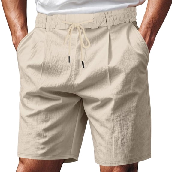 Nmnitkp Mens Shorts Summer Essentials Shorts Men, Shorts for Men Lightweight Linen Cotton Design Elastic Waist Everyday Comfort,Quick Dry Athletic Shorts XL