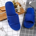 thumbnail image 1 of Nmnitkp Mens Slippers Non-Slip Striped EVA Bathroom Slippers Quick Dry Open Toe Shower Slides Comfortable Home Shoes For Indoor Outdoor Spring Summer Blue 42-43, 1 of 6