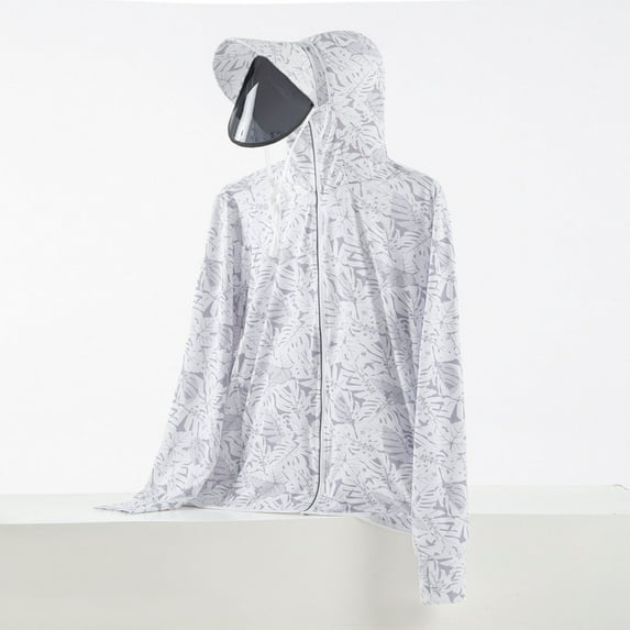 Nmnitkp Mens Sun Protection Shirts Breathable Men's UPF 50+ Sun Protection Hoodie Jacket Zip Up Lightweight Long Sleeve UV Fishing Shirts Quick Dry Zip Pockets(With Masking Mask)