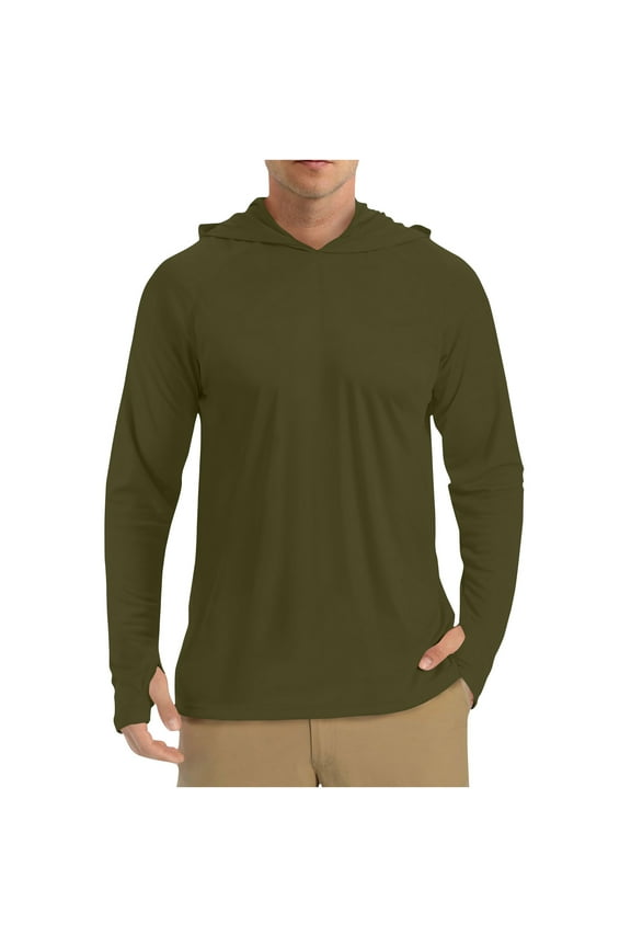 Mens Sun Protection Shirts High Quality Sunscreen Fabric Sun Shirt UPF 50+ Men's Fishing Long Sleeve UV Protection Hoodie Hiking Rash Guard Swimming Running