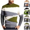 thumbnail image 1 of Nmnitkp Mens Sweater Comfortable Cable Knit Sweater Casual Crewneck Long-Sleeve Fisherman Pullover Gray,L, 1 of 7