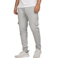 thumbnail image 1 of Nmnitkp Mens Sweatpants Casual Solid Color Fleece Lined Jogger Pants Slim Cuffed Athletic Cargo Pants For Running Gray,L, 1 of 5