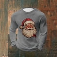 thumbnail image 1 of Nmnitkp Mens Sweatshirt Crewneck Pullover Waffle Textured Knitted T-Shirts Casual Loose Fit with Ribbing Edge Christmas Gray,S, 1 of 4