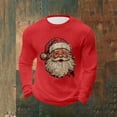 thumbnail image 1 of Nmnitkp Mens Sweatshirt Crewneck Pullover Waffle Textured Knitted T-Shirts Casual Loose Fit with Ribbing Edge Christmas Red,S, 1 of 4