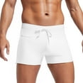 thumbnail image 1 of Nmnitkp Mens Swim Trunks Casual High Stretch Swim High Elasticity And Softness Shorts Swimming Pants,Elastic Fabric Boys Swim Trunks White,M, 1 of 6