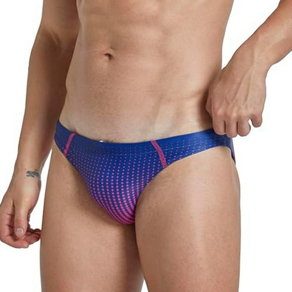 Nmnitkp Mens Swim Trunks Elastic Fabric Boys Swim Trunks,Fashion Solid Underwear Low Rise Bikini Trunks Tie Fly Strap Briefs Swim Shorts Blue,L