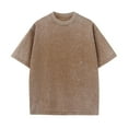 thumbnail image 1 of Nmnitkp Mens T-Shirt Casual Crew Neck Short Sleeve Patchwork T-Shirt Washed Distressed Solid Color Oversize Summer Classic Basic Tops for Men S-5XL, 1 of 6