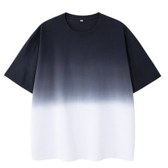 Nmnitkp Mens T-Shirts Fashion Cotton Mens Shirts with Gradient Style Soft Fabric T Shirts for Man Perfect for Casual Daily Wear and Youth Parties L