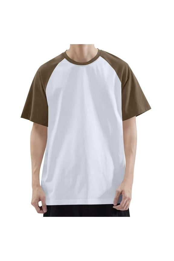 Mens T-Shirts Stylish Appearance Men's T-Shirts Color - Block Design Shirts for Men Perfect for Weekend & Mens Shirts S-3XL