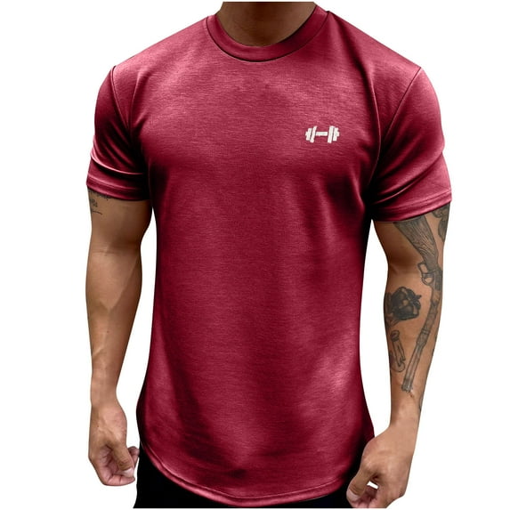 Nmnitkp Mens T-shirts Comfortable and Breathable Mens Fashion Short Sleeve Tshirts Workout Oversize Pullover Solid Color Casual Tees & Fashionable and Cool Mens Shirts