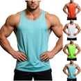 thumbnail image 1 of Nmnitkp Mens Tank Top Y-Back Quick Dry Tank Tops, Breathable Waffle Mesh Sleeveless Shirts for Gym Workout, Running, Fitness Training & Summer Casual Daily Wear Mint Green,S, 1 of 9