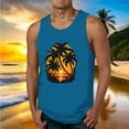 thumbnail image 1 of Nmnitkp Mens Tank Tops Beach Summer Sleeveless Shirts Graphic Palm Tree Vacation Tanks Muscle Gym Tank Top Blue,L, 1 of 5