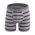 thumbnail image 1 of Nmnitkp Mens Underwear Soft and Skin Friendly Underwear Striped Performance Boxer Briefs for Men Comfortable and Breathable Cotton Underwear Men Stretch Open Sides Boxer Briefs Underwear, 1 of 3