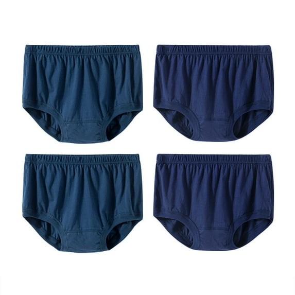 Nmnitkp Middle-Aged Elder Floral Triangle Briefs Panties Easy Care & Durable Underwear Solid Color High Waist Comfy Underpants Cotton for Mom Grandma Gift 1 or 4 PC(Regular&Plus Size)