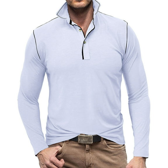 Nmnitkp Muscle Alive Mens Casual ​​Soft and Skin-Friendly Men's Sweatshirts​​ Henleys T-Shirt Single Button Placket Plain v Neck Shirts ​​High-Quality Fabric ​​​​​Long Sleeve Shirt