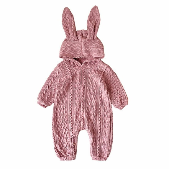 Nmnitkp Newborn Infant Unisex Baby Boy Girl Button Solid Romper Bodysuit One Piece Jumpsuit Outfits Clothes Cute with Ears(Healthy Fabric,Comfortable, Soft and Skin-Friendly)