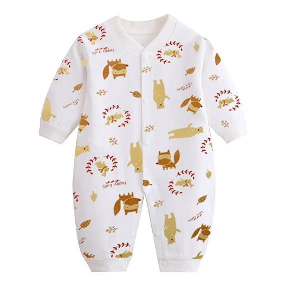 Nmnitkp Newborn Infant Unisex Baby Boy Girl Button Solid Romper Bodysuit One Piece Jumpsuit Outfits Clothes(Healthy Fabric,Comfortable, Soft and Skin-Friendly)