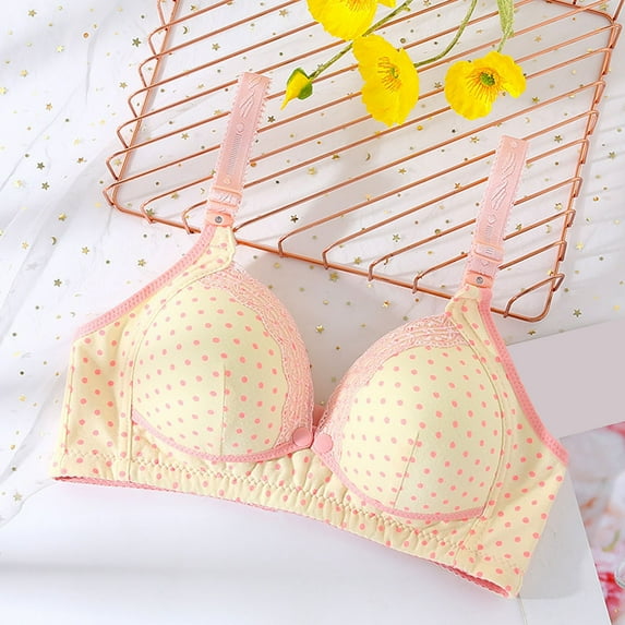 Nmnitkp Nmnitkp Nursing Bras for Breastfeeding,Seamless Pregnancy Maternity Bra Wireless Classic Jelly Strip Support Nursing Bra Khaki,L