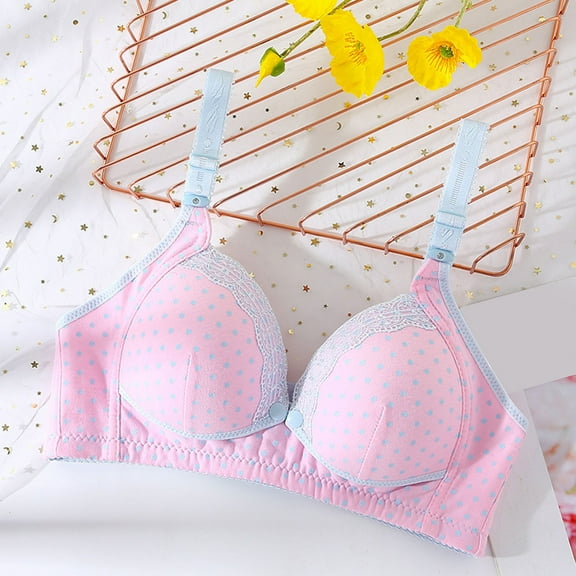 Nmnitkp Nmnitkp Nursing Bras for Breastfeeding,Seamless Pregnancy Maternity Bra Wireless Classic Jelly Strip Support Nursing Bra Pink,XL