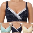 thumbnail image 1 of Nmnitkp Nursing Bras Antibacterial Fabric,Pregnant Women Do Not Sag During Pregnancy Breastfeeding Bra With Breast Pads Postpartum Nursing Bras for Breastfeeding Navy,75, 1 of 4