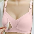 thumbnail image 1 of Nmnitkp Nursing Bras Antibacterial Fabric,Women's Pregnant Breastfeeding Bra Thin Front Buckle Pregnant Postpartum,Cotton Nursing Bras for Breastfeeding Pink,S, 1 of 6
