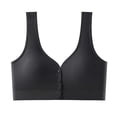 thumbnail image 1 of Nmnitkp Nursing Bras for Breastfeeding Antibacterial Fabric Bras for Women Front Closure No Underwire Comfort Senior Wireless Snap Closing Bra Black,Free Size, 1 of 2