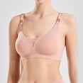 thumbnail image 1 of Nmnitkp Nursing Bras for Breastfeeding,Jelly Strip Lift Support Maternity Bra, Seamless Soft Wirefree Pregnancy,Antibacterial Fabric Nursing Bras Red,M, 1 of 3