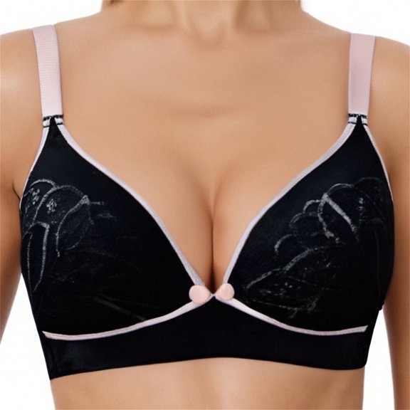 Nmnitkp Nursing Bras for Breastfeeding Seamless Maternity Bra Wireless Pregnancy Bras Comfort Sleep Bralette with Support,Breathable & Moisture-Absorbent Cotton Nursing Bras Black,100