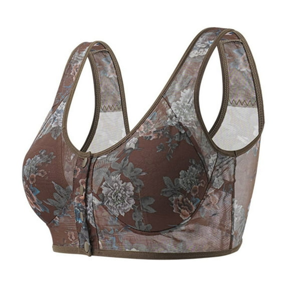 Nmnitkp Nursing Bras for Breastfeeding, Antibacterial Fabric Nursing Bras Comfort Maternity Bra Buttery Soft Seamless Sleep Pregnancy Bra Brown,XL