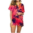 thumbnail image 1 of Nmnitkp Pajamas for Women Set Soft and Friendly Skin Women's Pajama Short Sleeve Sleepwear Soft Pj Set Cotton Top and Shorts Pajamas Set & Breathable and Comfortable Silk Pajamas for Women, 1 of 4