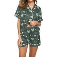 thumbnail image 1 of Nmnitkp Pajamas for Women Set Soft and Friendly Skin Womens Pajamas Set Floral Print, Soft Pajamas for Women Shorts Set, Summer Button Down 2 piece Women Pjs with Pockets S-XXL, 1 of 4